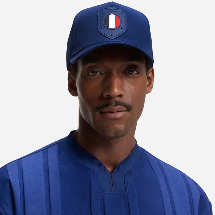 The BOSS Poulin-BC D'LUX-Flag Blue Polyester Twill Cap with France Flag Badge by BOSS.
