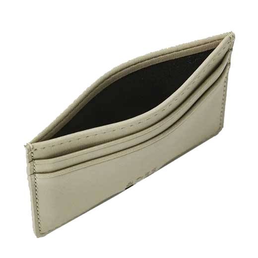 The BOSS branding has been stamped into the leather of this men's card holder.