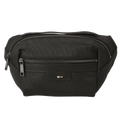 The Ray Black Fabric Zipped Bumbag with Signature Trims by BOSS.