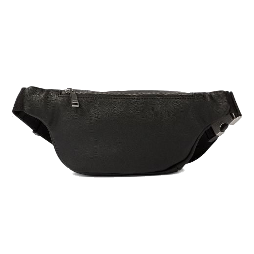 This Ray Black Faux Leather Belt Bag by BOSS has a rear zip pocket that can easily keep your belongings safe when travelling.