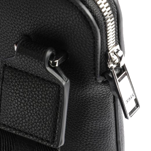 This BOSS Ray Black Faux Leather Envelope Bag has a chunky cross body strap that sits comfortably and is adjustable to your desired length.
