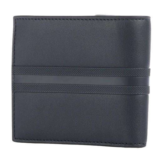 The Ray Faux Leather Navy Blue 4CC Wallet with RFID-Blocking is made from synthetic materials to look and feel like leather.