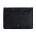 This BOSS Ray Grained Faux Leather 4CC Card Case has the brand name embossed on the front with three stripes as a dotted line underneath.