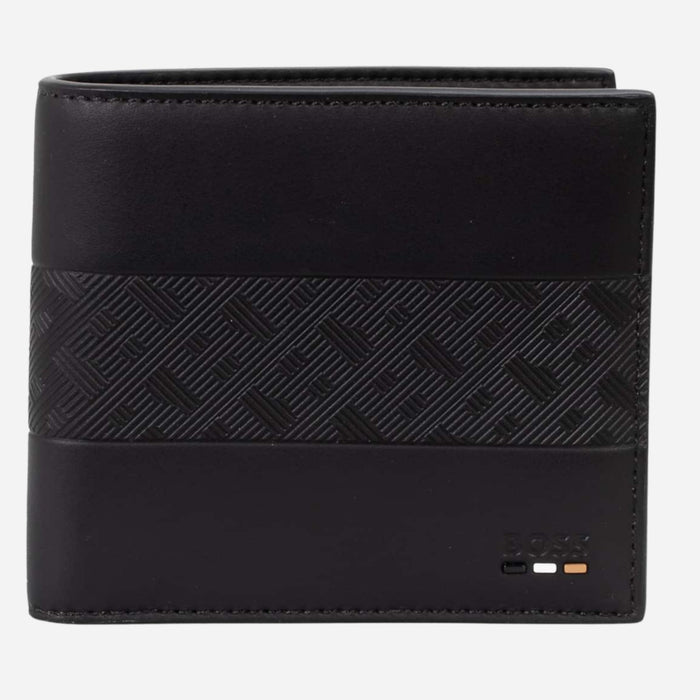 The BOSS Ray MS 4CC Black Bifold Wallet with Coin Pouch by BOSS.