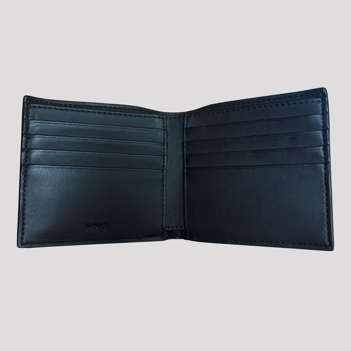 This BOSS leather wallet comes with storage space for 8 credit cards.