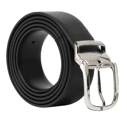 This Hugo Boss leather belt comes with a removeable steel buckle.