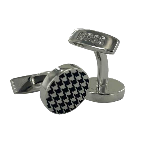This pair of BOSS cufflinks come in their own branded black gift box.