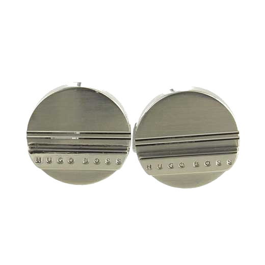 The Hugo Boss brand name has been engraved onto the front of these cufflinks.