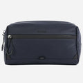 The BOSS Stenson Navy Blue Wash Bag with Raised Black Logo by BOSS.