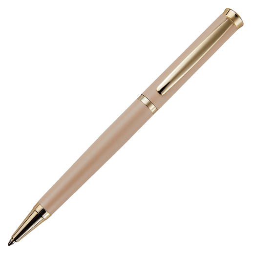 This Triga Conference Folder A5, Keyring & Ballpoint Pen Set by Hugo Boss features a ballpoint pen which is in a nude barrel with gold accents.