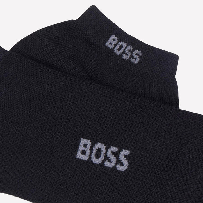 This pair of BOSS socks are made from a cotton material.