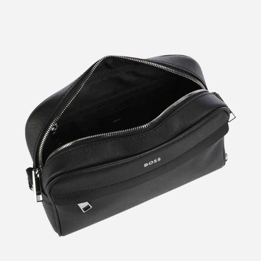 Inside the Zair Black Faux Leather Squared Cross Body Bag.