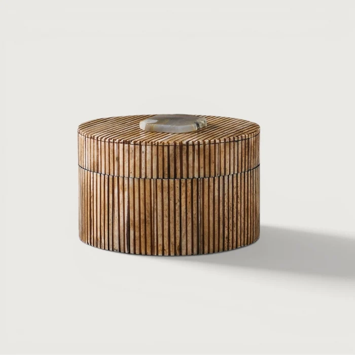 Brune Round Bone Canister
