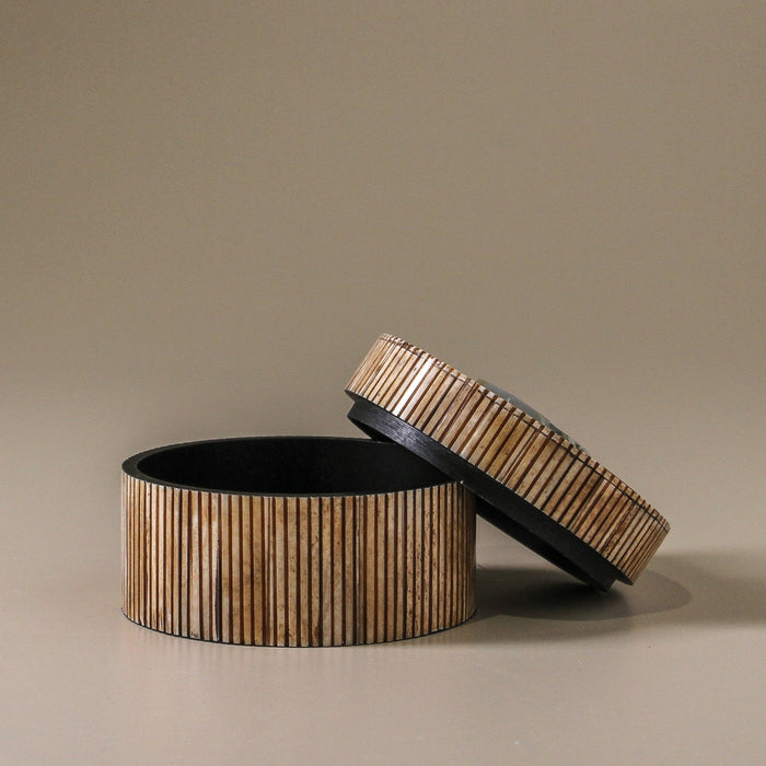 Brune Round Bone Canister - Few and Far - Decorative Objects