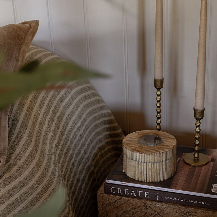 Brune Round Bone Canister