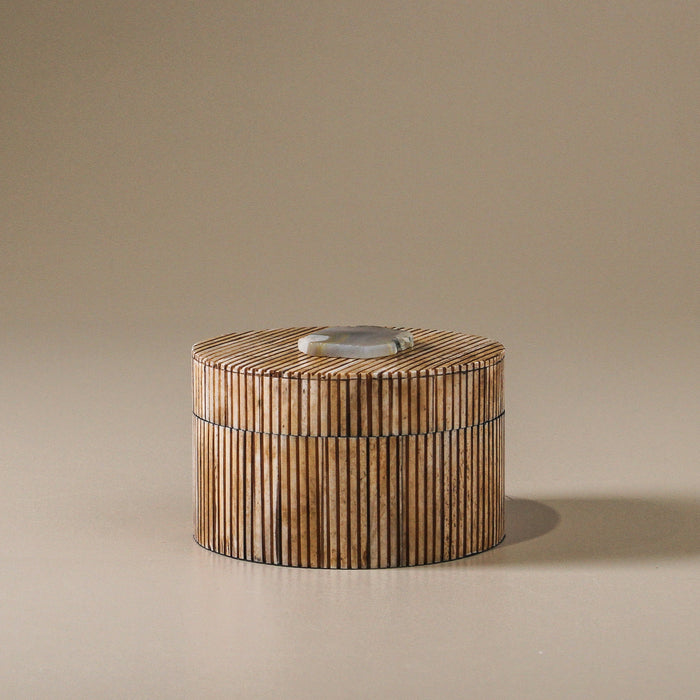 Brune Round Bone Canister