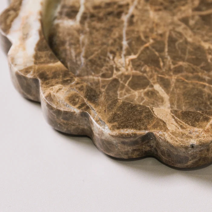 Calile Tray Brown Emperador Marble