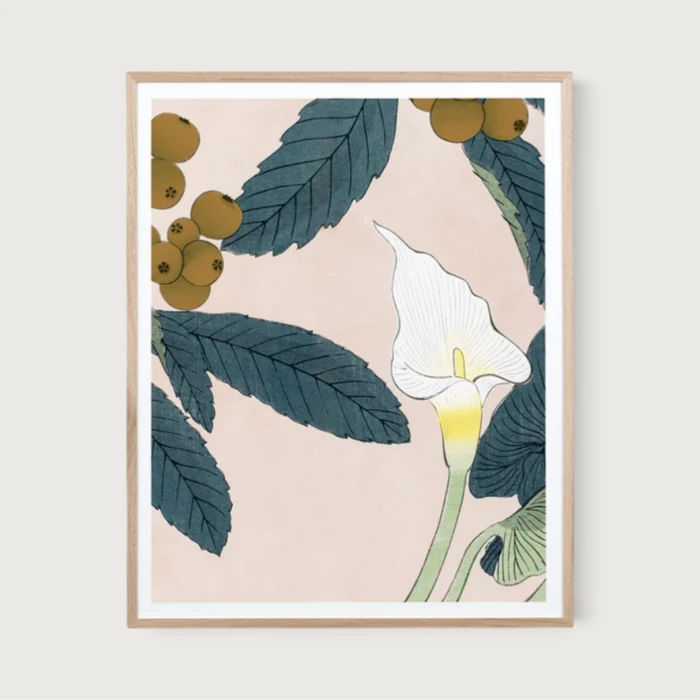 Calla Lily Woodblock 2 Raw 81x101