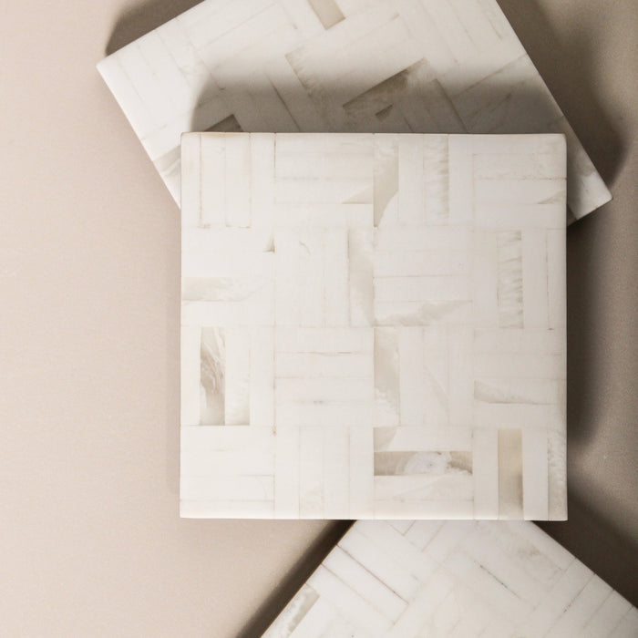 Camille Bone Coaster Set - Few and Far - Coasters