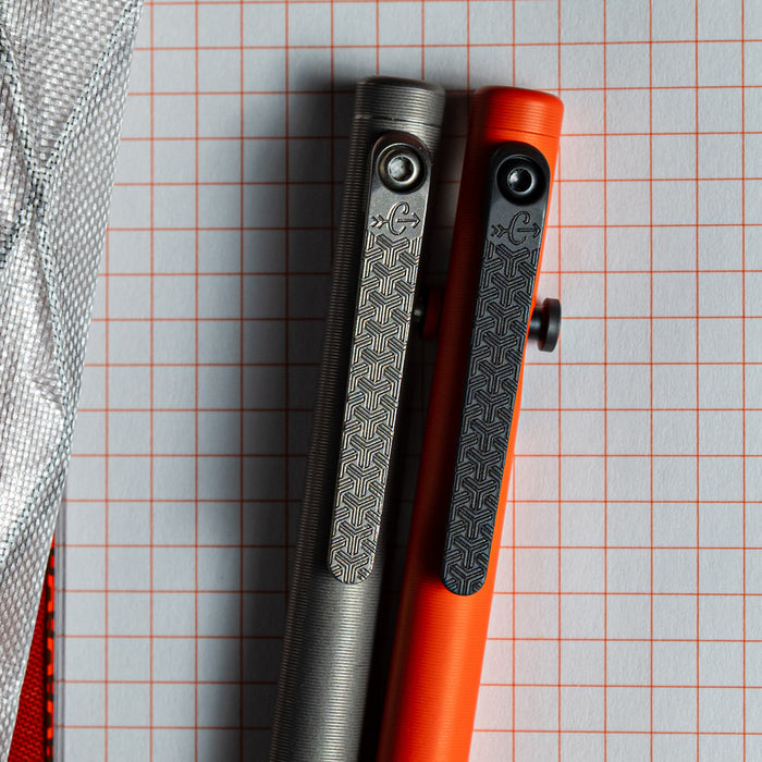 Carryology Blaze Orange Essentials Slim Bolt Action Pen