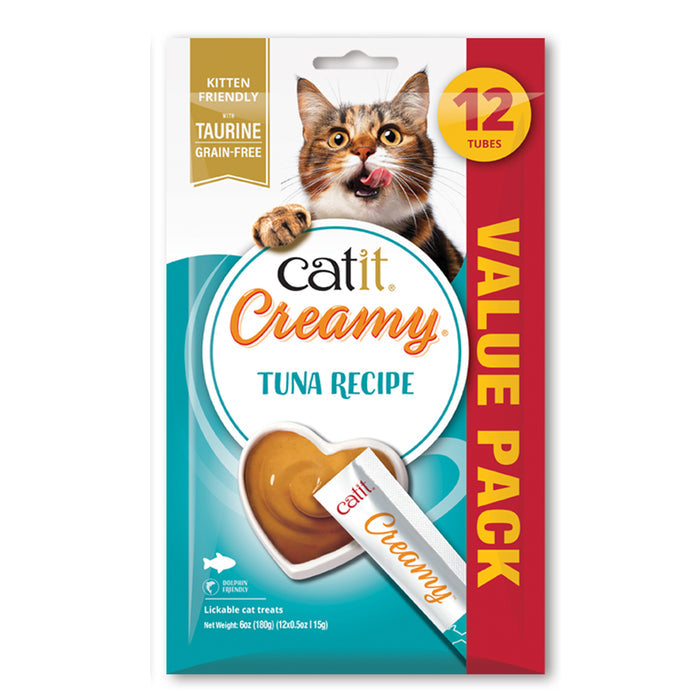 Catit Cat Creamy Treat Tube, Tuna, 12-pack