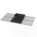 Pit Boss Ceramic Coated Griddle Insert and Cooking Grates Set. Black with silver racks.