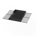 Pit Boss Ceramic Coated Griddle Insert and Cooking Grates Set. Black with silver racks.