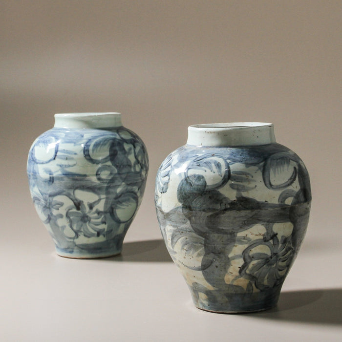 Chinese Decorative Jiangxi Pot - Few and Far - Planters & Pots