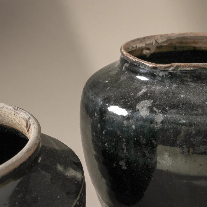 Chinese Vintage Glazed Vessel - Few and Far - Planters & Pots
