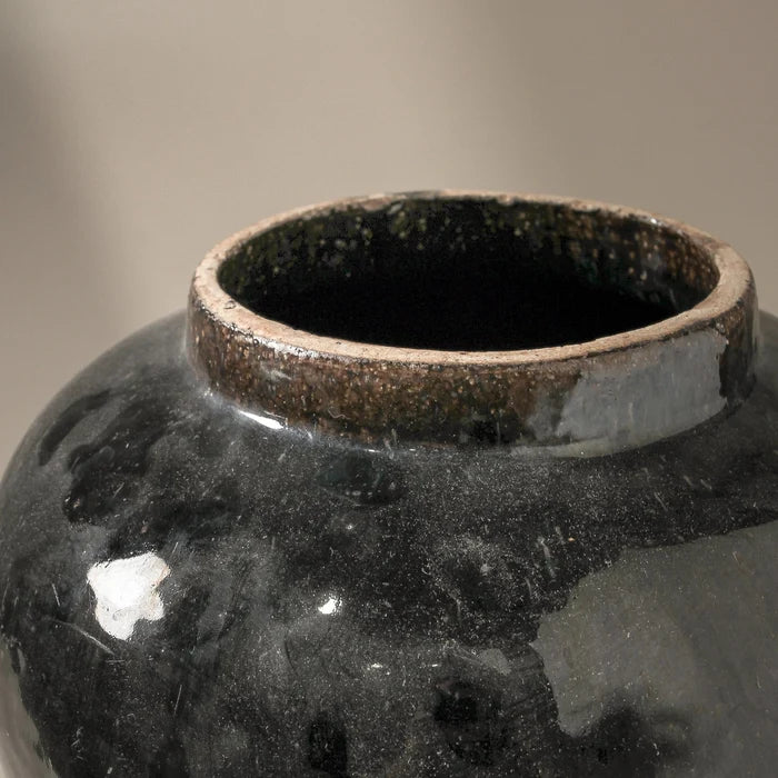 Chinese Vintage Large Glazed Pot - Few and Far - Planters & Pots