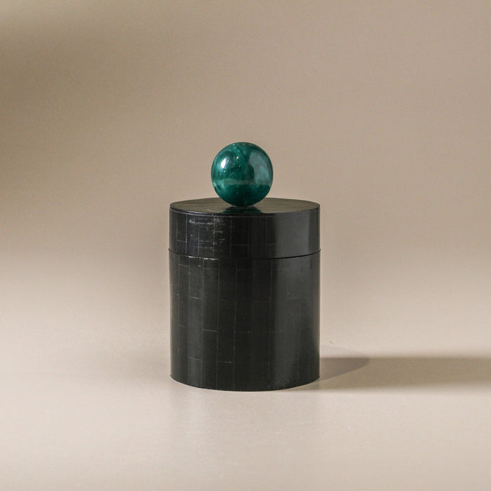 Clea Round Resin Canister - Few and Far - Decorative Objects