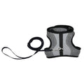 Coastal® Adjustable Cat Wrap Harness with 6' Leash, GRY, Medium - 11"-16"