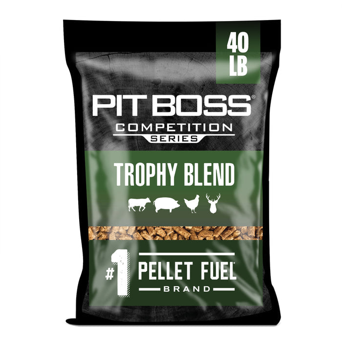 Pit Boss Competition Series Trophy Blend Pellets, front view on a white background