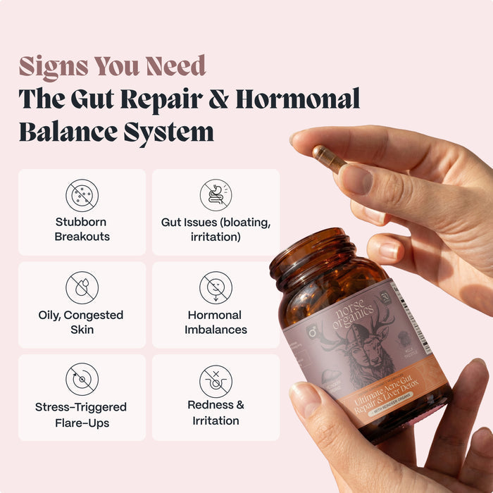 Complete Gut Repair & Hormonal Balance System for Female Acne-Prone Skin