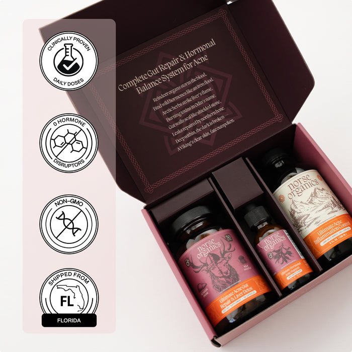 Complete Gut Repair & Hormonal Balance System for Female Acne-Prone Skin