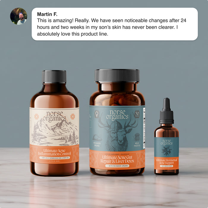 Complete Gut Repair & Hormonal Balance System for Male Acne-Prone Skin