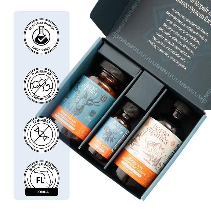 Complete Gut Repair & Hormonal Balance System for Male Acne-Prone Skin
