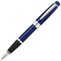 Cross blue Bailey fountain pen full view.