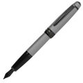 This Cross Bailey Matte Gunmetal Fountain Pen has shiny black trims to contrast the matte grey body.