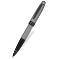 This Bailey Matte Gunmetal Grey Rollerball Pen by Cross has a sleek barrel and cap in a matte grey with polished black trims.