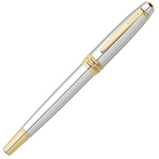 Cap of the Cross Bailey chrome and gold fountain pen.