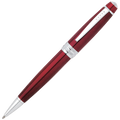 Cross Bailey red lacquer ballpoint pen with chrome fittings.