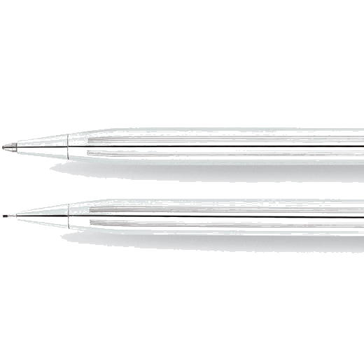 Pen Nibs of the Cross Ballpoint Pen and Pencil 0.7mm Set - Classic Century Lustrous Chrome.