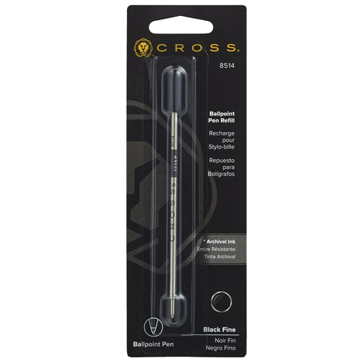 cross black fine ballpoint pen refill packaging