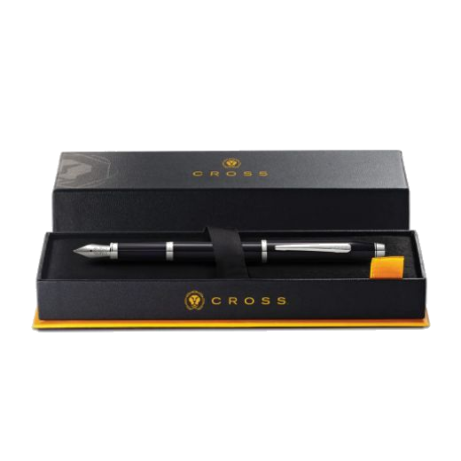 This Black Lacquer Century II Fountain Pen by Cross comes in a branded presentation box and a lifetime mechanical guarantee.