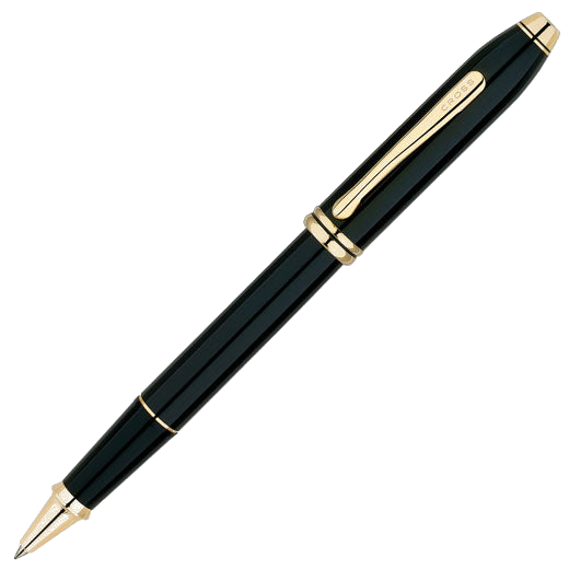 Full view of the Townsend Black Lacquer with 23 Carat Gold Appointments by Cross.