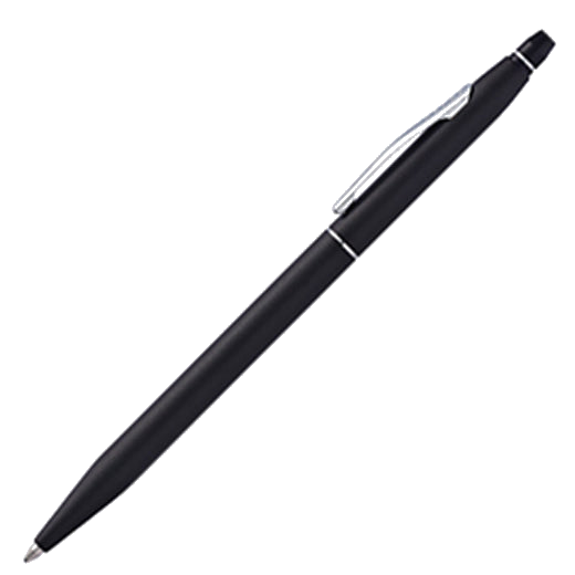 The Click Black Satin rollerball pen by Cross.