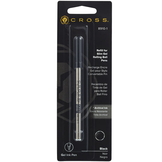 Cross Slim Rollerball Refill in Black with Medium Nib packaging.