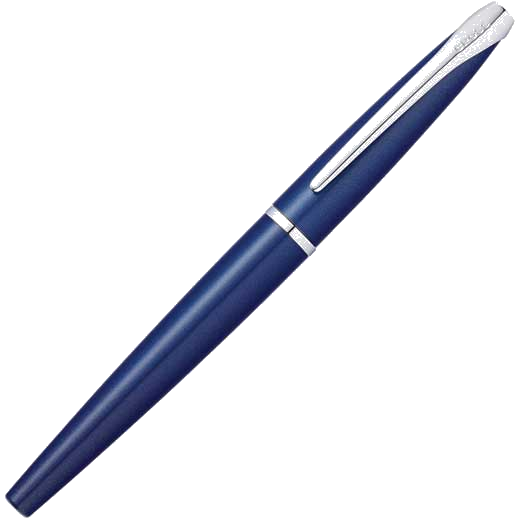 Pen cap of the ATX Translucent Blue Lacquer by Cross.