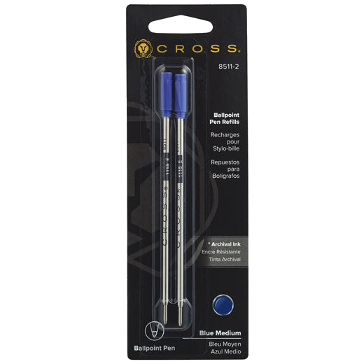 Cross Blue Ballpoint Refills (M) in blister packaging.